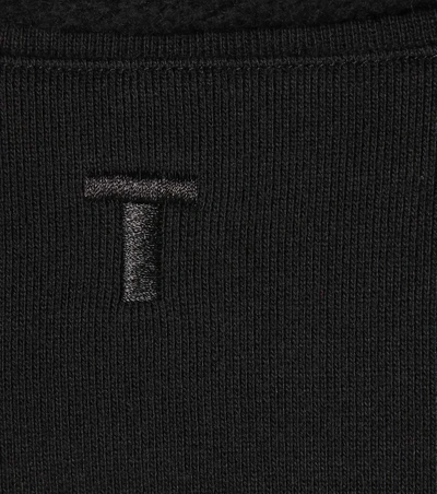 Shop Alexander Wang T Fleece Crop Top In Black