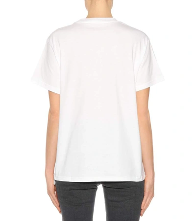 Shop Golden Goose Zipper Cotton T-shirt In White