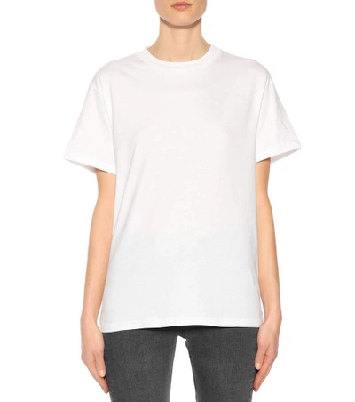 Shop Golden Goose Zipper Cotton T-shirt In White