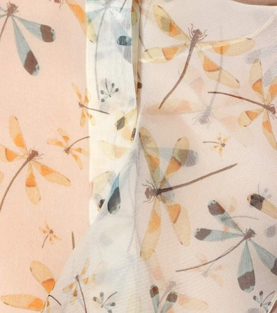 Shop Rochas Printed Silk Blouse In Multicoloured