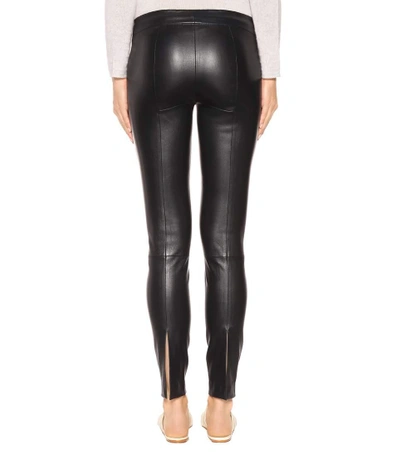 Shop The Row Docarr Leather Leggings In Blue