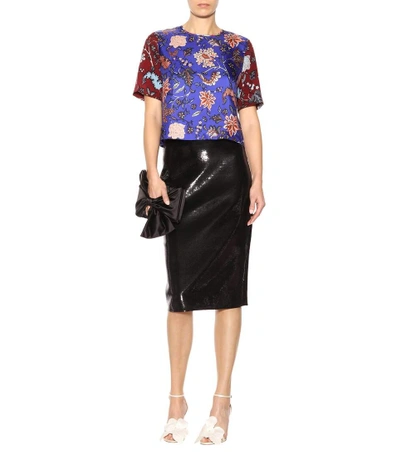 Shop Diane Von Furstenberg Sequinned Skirt In Black