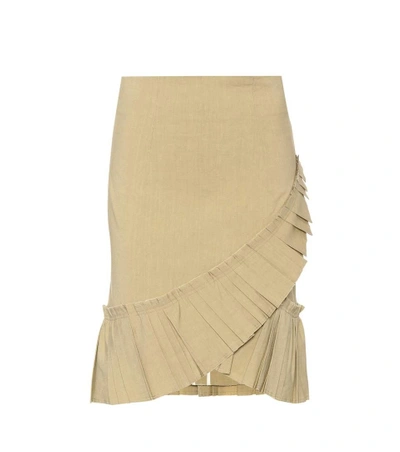 Shop Isabel Marant Rebel Linen-blend Skirt In Beige
