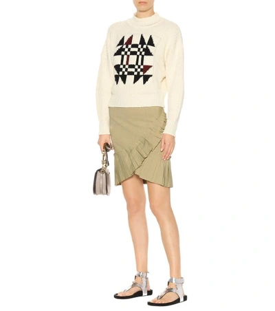 Shop Isabel Marant Rebel Linen-blend Skirt In Beige