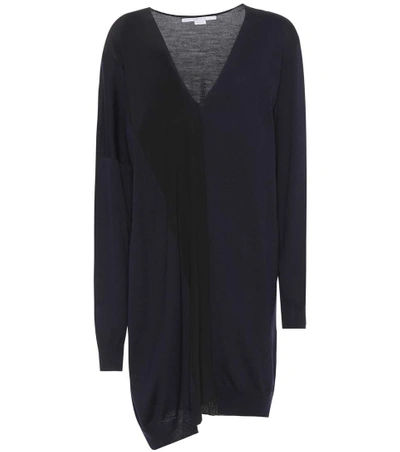 Shop Stella Mccartney Wool Sweater Dress In Blue