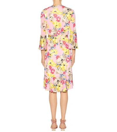 Shop Etro Floral-printed Wrap Dress In Multicoloured