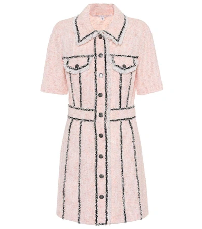 Shop Veronica Beard Azra Cotton-blend Minidress In Pink