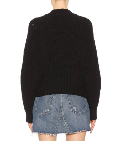 Shop Isabel Marant Lawrie Cotton And Wool-blend Sweater In Black