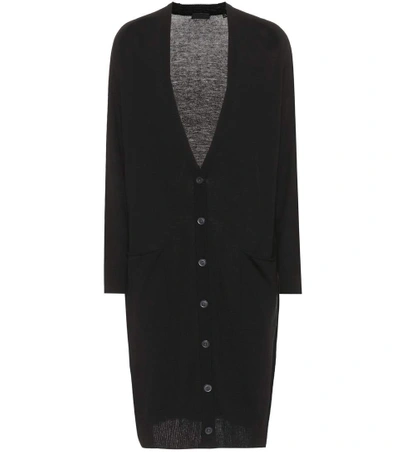 Shop Atm Anthony Thomas Melillo Silk, Wool And Cashmere Cardigan In Black