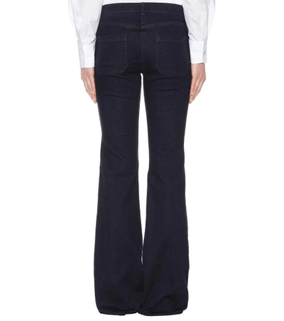 Shop Chloé Flared Jeans In Deeim Llue