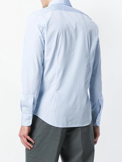 Shop Aspesi Patch Pocket Shirt In Blue