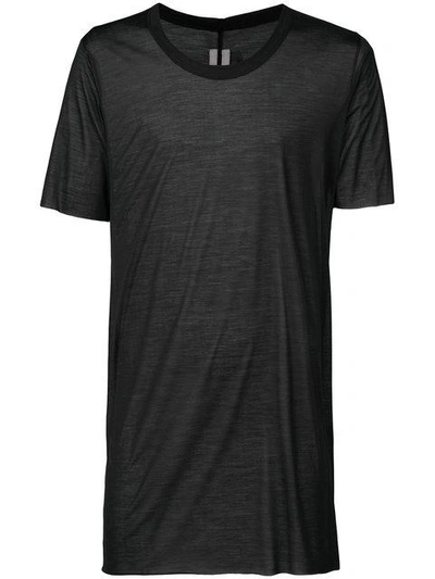 Shop Rick Owens Crew Neck Long-line T-shirt