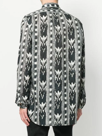 Shop Saint Laurent Abstract Pattern Shirt In Black
