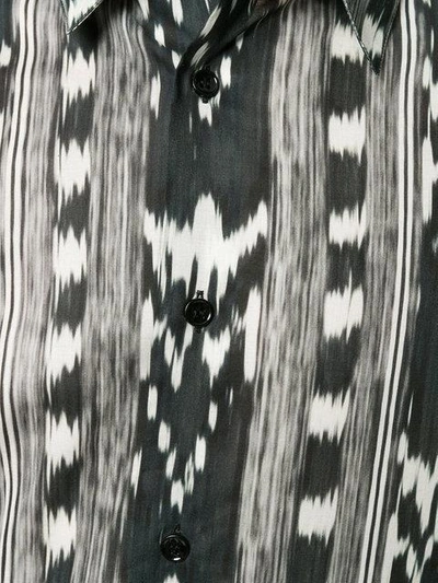 Shop Saint Laurent Abstract Pattern Shirt In Black