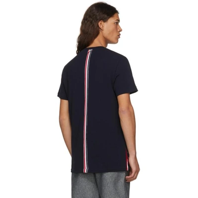 Shop Thom Browne Navy Relaxed Fit T-shirt In 415 Navy