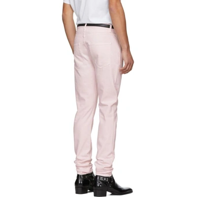 Shop Saint Laurent Pink Low-rise Skinny Jeans In 5573pwdpink