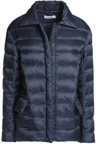 Shop Jil Sander Woman Quilted Shell Jacket Storm Blue