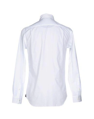 Shop Aquascutum Man Shirt White Size 17 Cotton, Elastane, Polyester