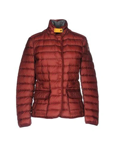 Shop Parajumpers Down Jackets In Brick Red