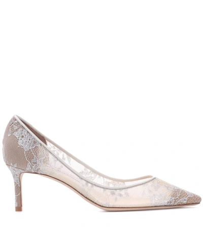 Shop Jimmy Choo Romy 60 Lace Pumps In White