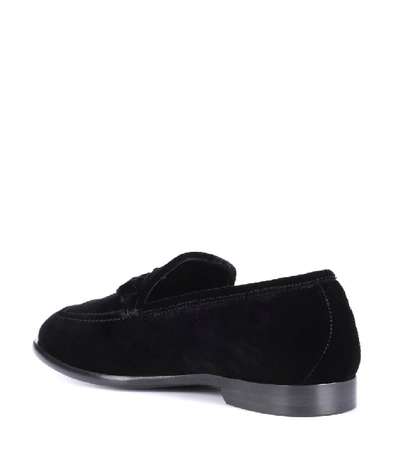 Shop Jimmy Choo Marti Velvet Loafers In Black