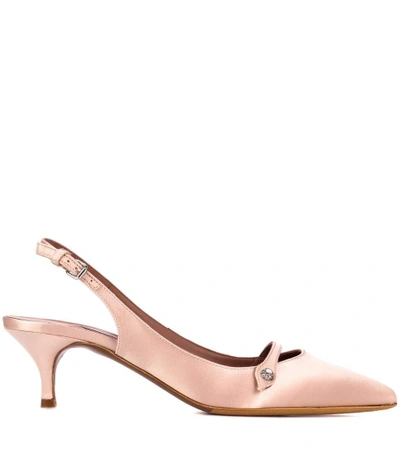 Shop Tabitha Simmons Layton Satin Sling-back Pumps In Pink