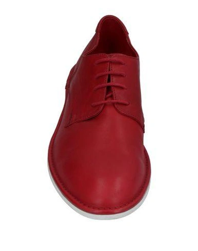 Shop Attimonelli's Laced Shoes In Red