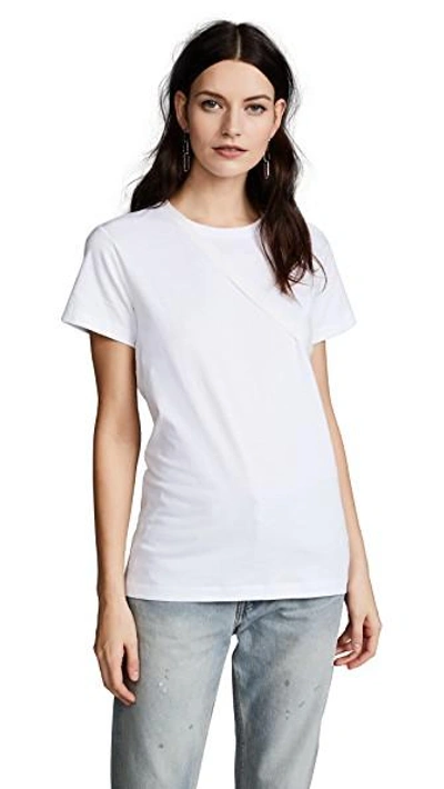Shop Helmut Lang Deconstructed Tee In White