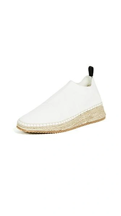 Shop Alexander Wang Dylan Low Knit Espadrille Runners In White