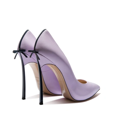 Shop Casadei Blade In Solid Lilac And Black