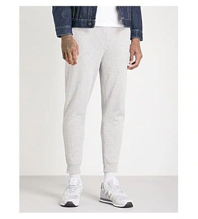 Shop Polo Ralph Lauren Double-knit Cotton-jersey Track Pants In Andover Heather