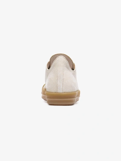 Shop Rick Owens Beige Lace Up Sneakers In Nude&neutrals