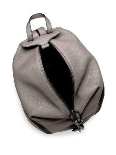 Shop Rebecca Minkoff Julian Leather Backpack In Grey