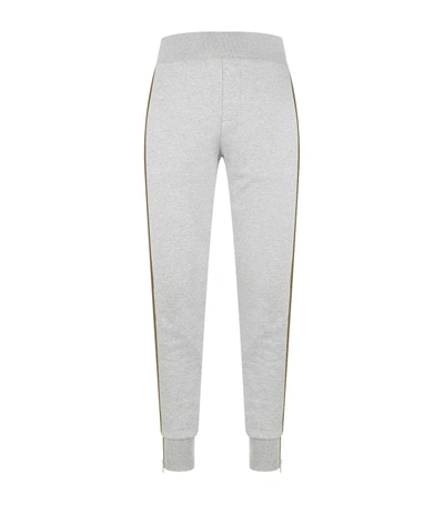 Shop Moncler Cotton Side Panel Sweatpants In Grey