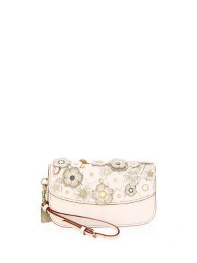 Shop Coach 1941 Floral Leather Clutch In Ivory