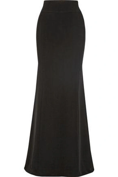 Shop Givenchy Crepe Fishtail Maxi Skirt In Black