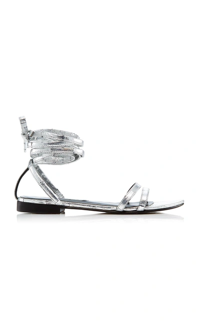 Shop Newbark Rosa Metallic Sandal In Silver