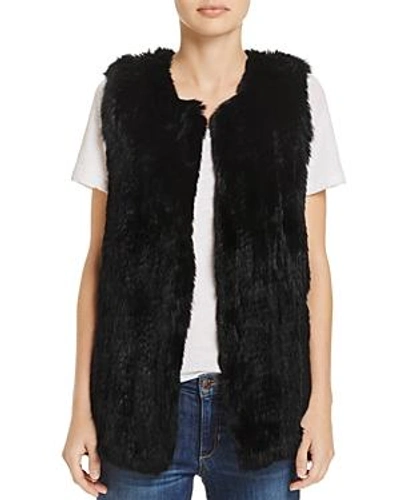 Shop 525 America Rabbit Fur Long Vest - 100% Exclusive In Black