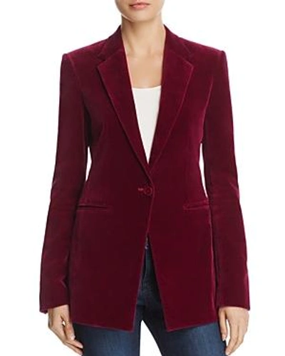 Shop Theory Stretch Velvet Jacket In Electric Pink