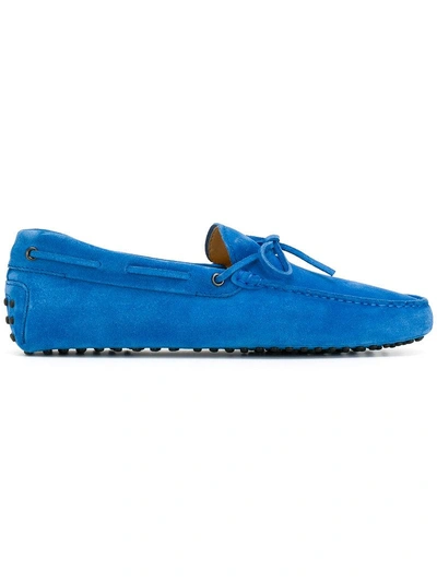 Shop Tod's Classic Lace-up Loafers In Blue
