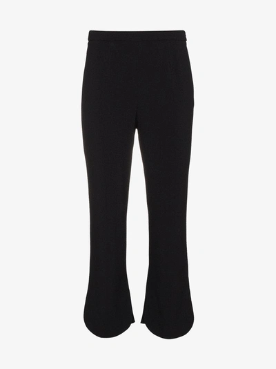 Shop Prada Petal Hem Trousers In Black