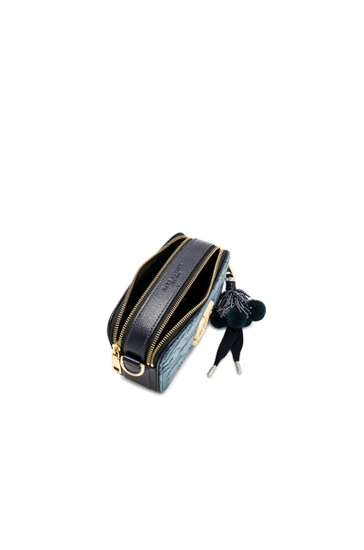 Shop Marc Jacobs Snapshot Damask Camera Bag In Blue