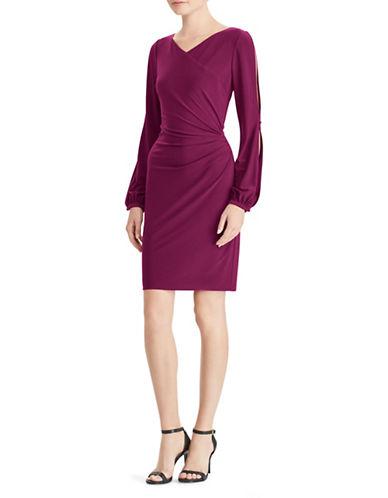 lauren ralph lauren surplice jersey dress