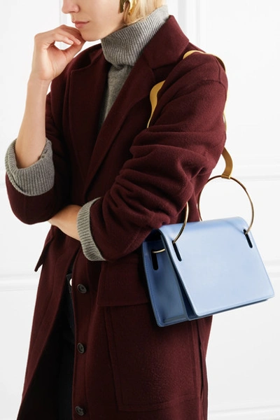 Shop Roksanda Dora Leather Shoulder Bag In Blue