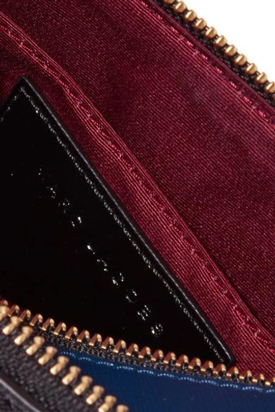 Shop Marc Jacobs Snapshot Embellished Textured-leather Shoulder Bag