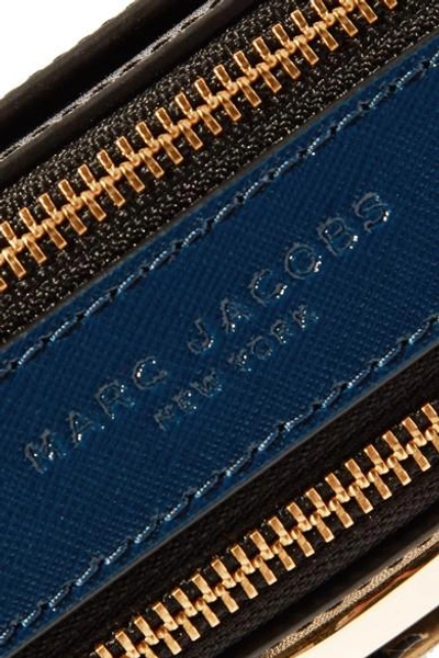 Shop Marc Jacobs Snapshot Embellished Textured-leather Shoulder Bag