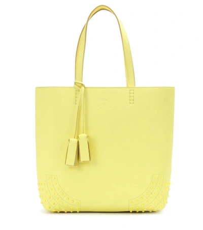 Shop Tod's Wave Medium Leather Shopper