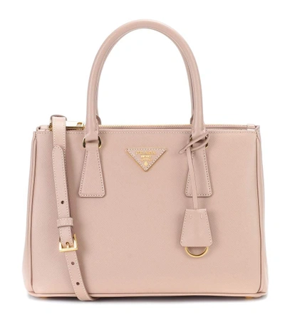 Shop Prada Galleria Small Saffiano Leather Tote In Beige