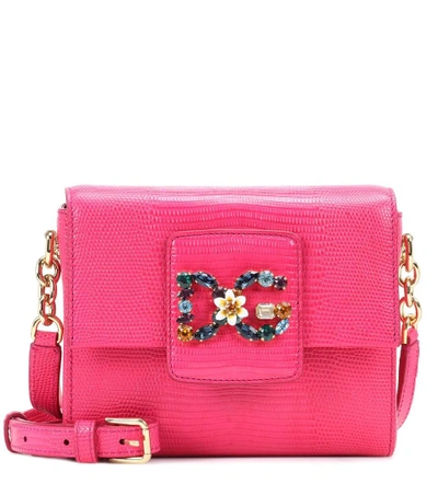Shop Dolce & Gabbana Dg Millennials Mini Leather Shoulder Bag In Pink