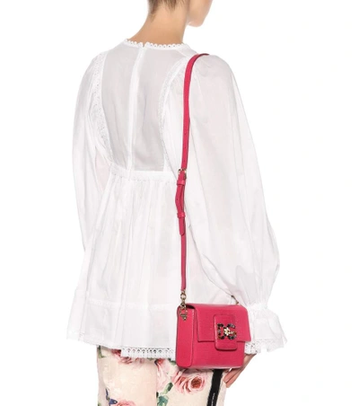 Shop Dolce & Gabbana Dg Millennials Mini Leather Shoulder Bag In Pink